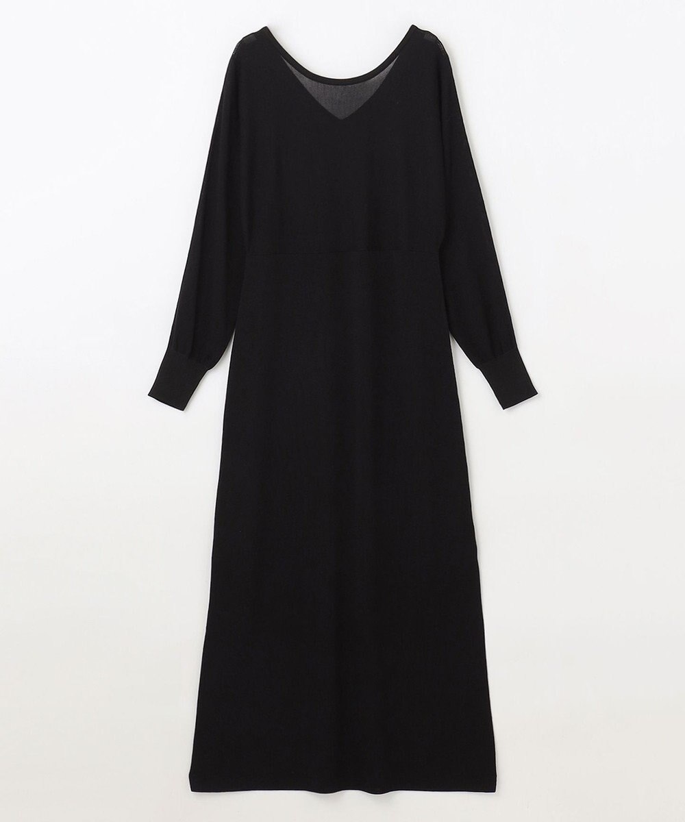 GRACE CONTINENTAL ニットブラックドレス 
