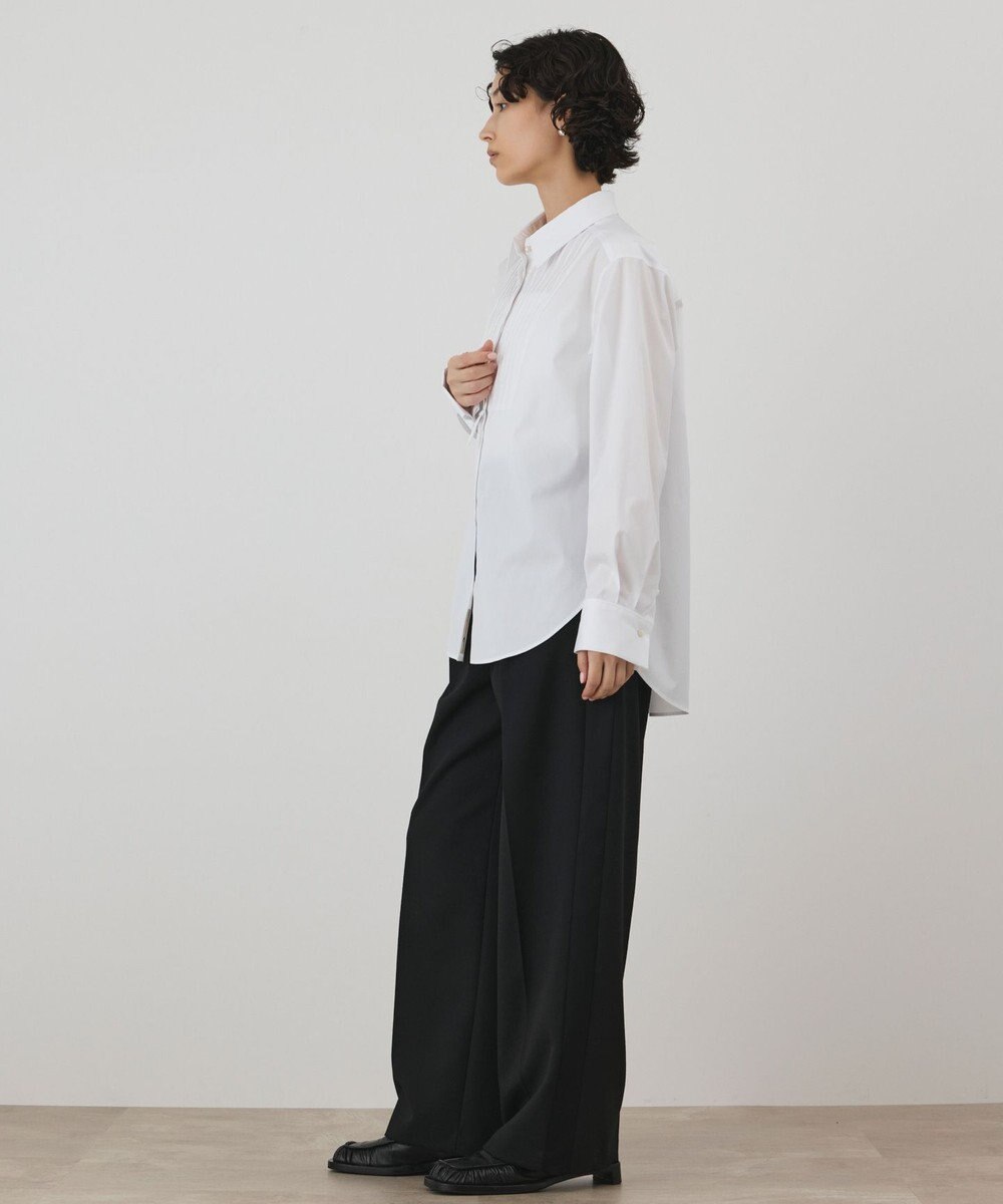 GRACE CONTINENTAL ピンタックドレスシャツ 