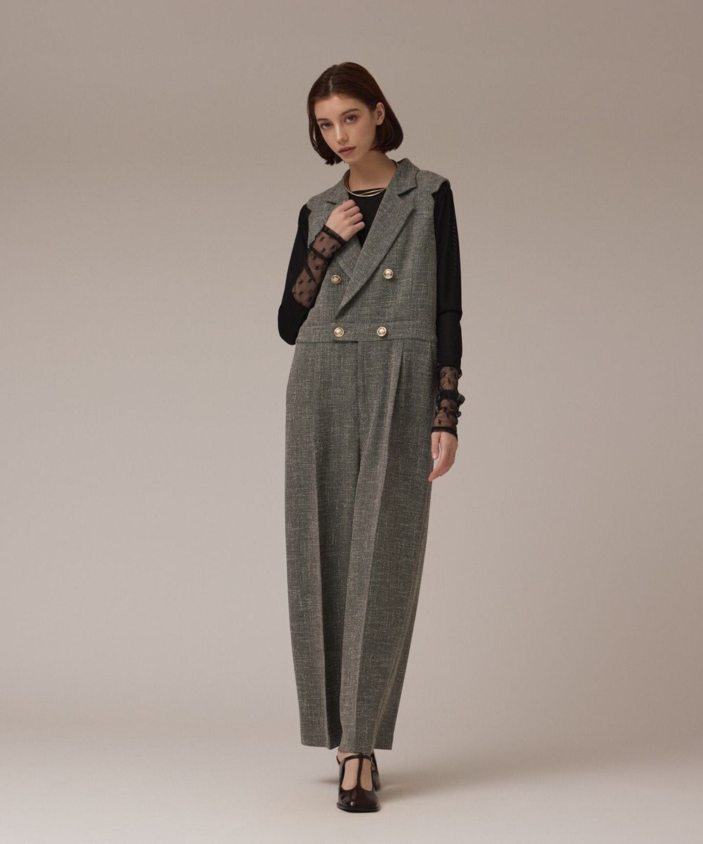 GRACE CONTINENTAL ツイードテーラーサロペット 