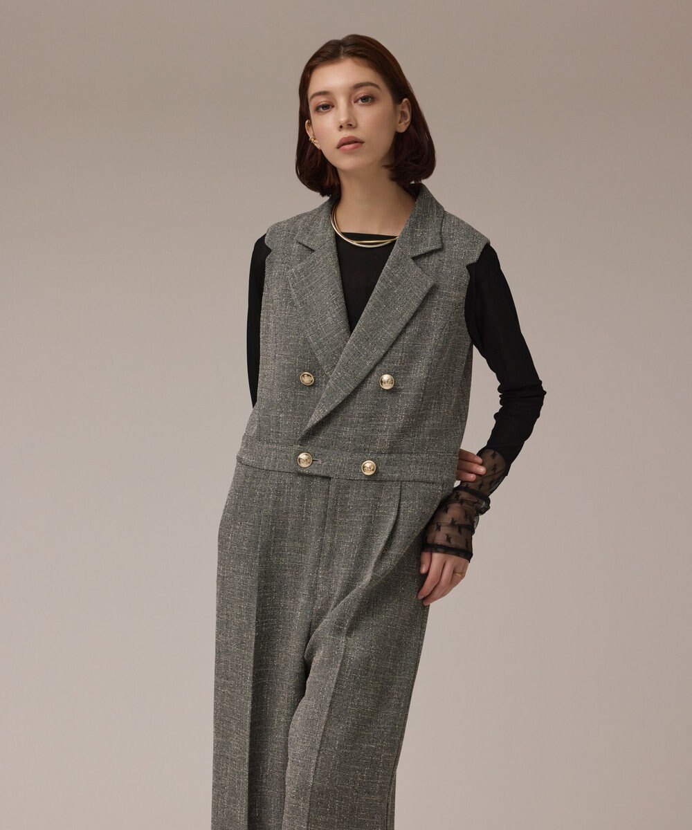 GRACE CONTINENTAL ツイードテーラーサロペット 