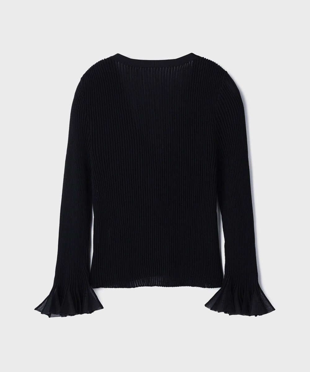 GRACE CONTINENTAL シアーフリルニットカーディガン 