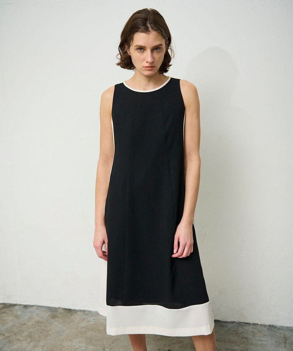 GRACE CONTINENTAL バイカラーフレームドレス