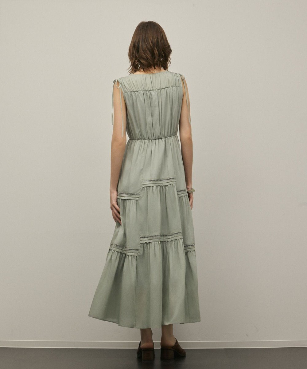 GRACE CONTINENTAL コットンシルクティアードワンピース 