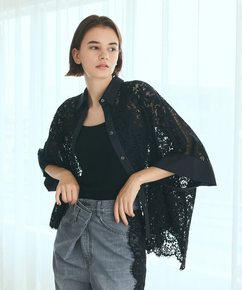 GRACE CONTINENTAL レースポンチョシャツ 