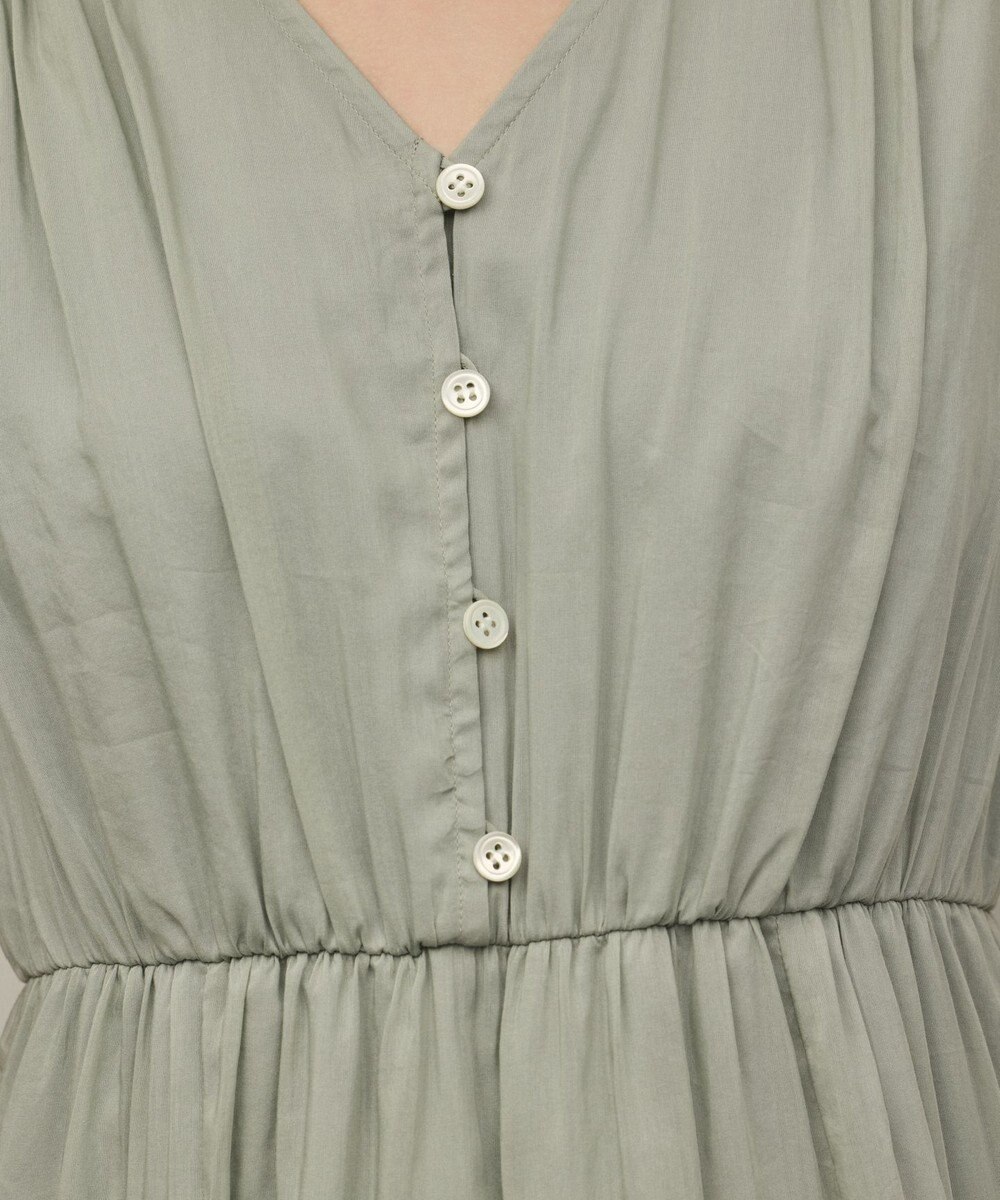 GRACE CONTINENTAL コットンシルクティアードワンピース 