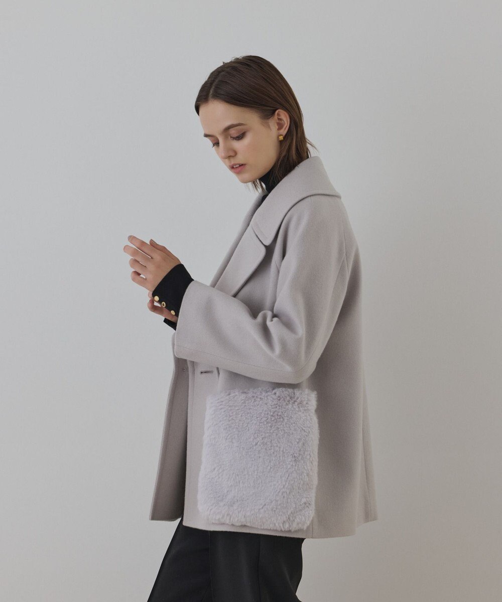 GRACE CONTINENTAL ファーポケットピーコート 