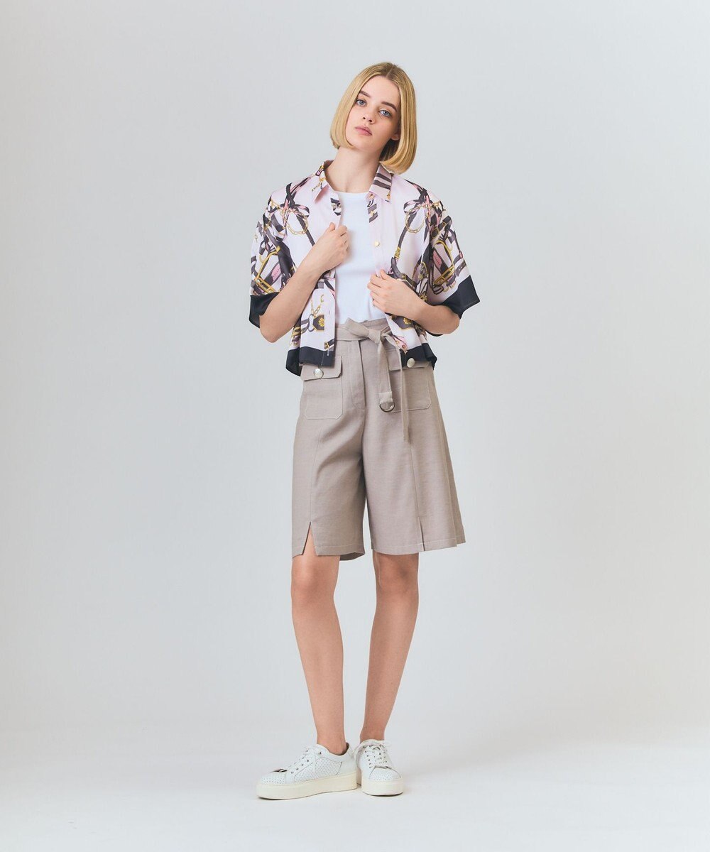 GRACE CONTINENTAL リネンデニムライクパンツ 