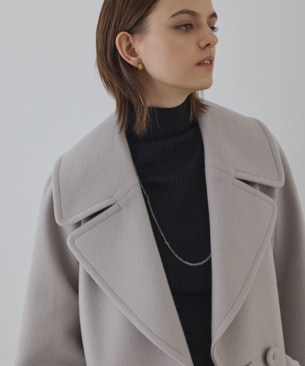 GRACE CONTINENTAL ファーポケットピーコート 