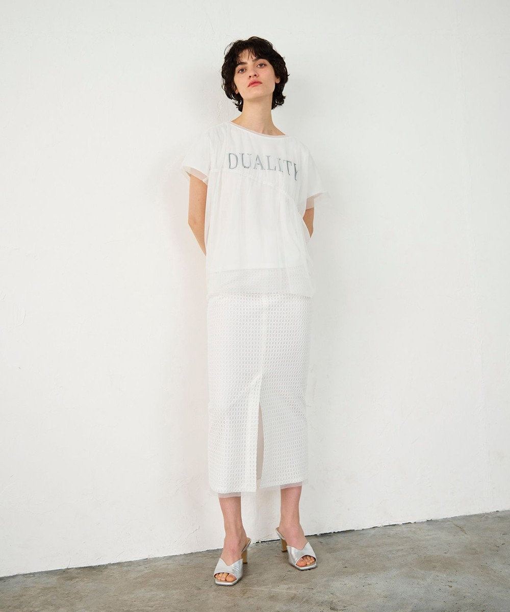 GRACE CONTINENTAL チュールレイヤードトップ