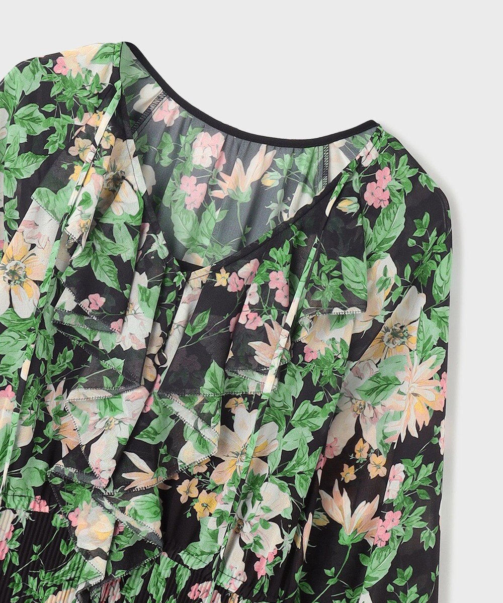 GRACE CONTINENTAL フラワープリントカフタンドレス