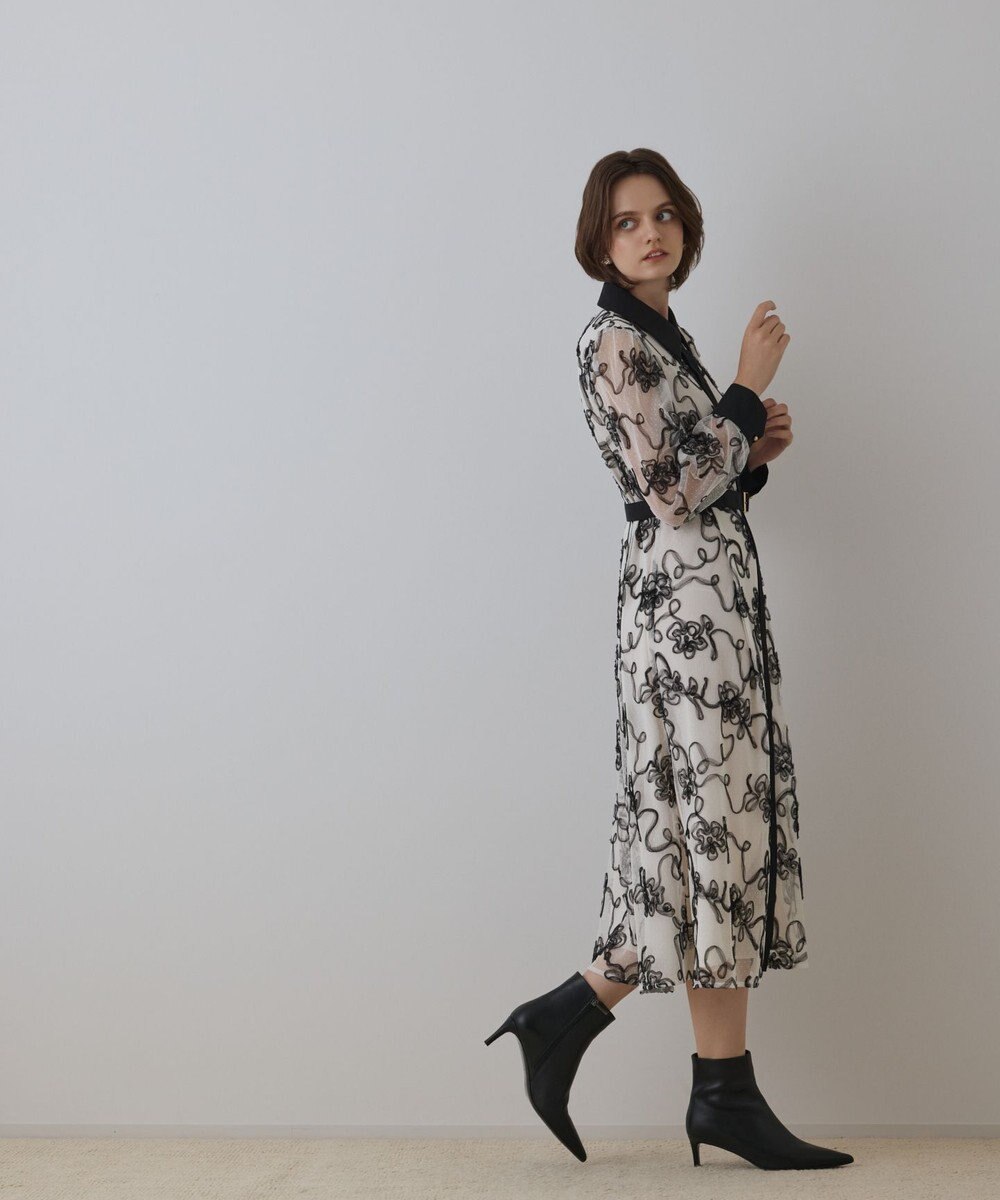 GRACE CONTINENTAL チュールコードレースワンピース 