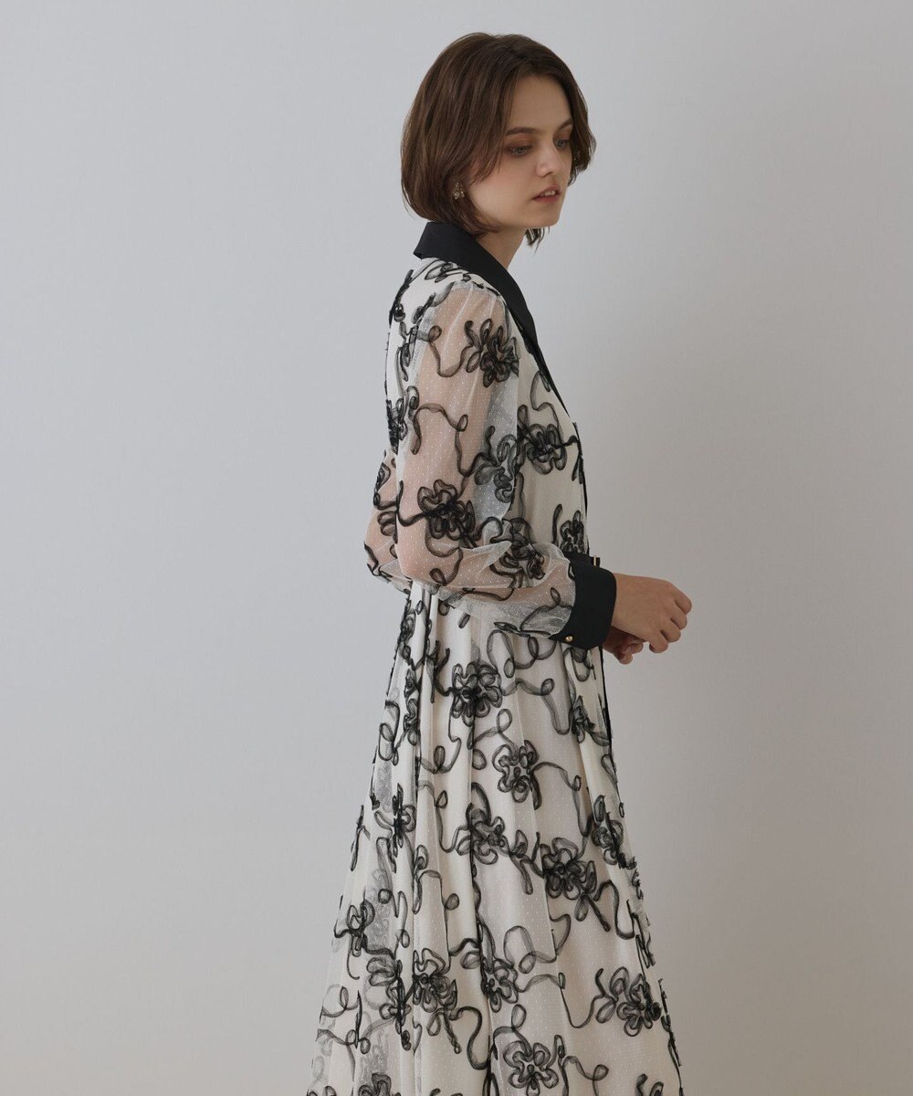 GRACE CONTINENTAL チュールコードレースワンピース 