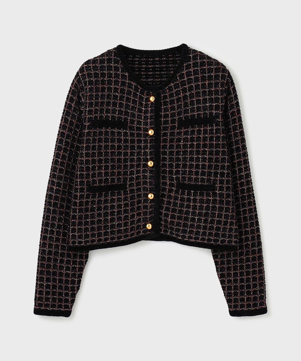 GRACE CONTINENTAL ツイードニットカーディガン