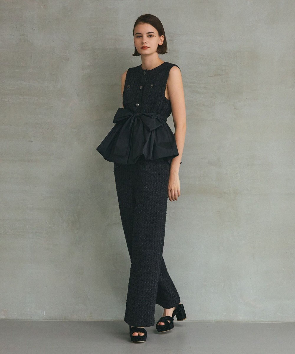 GRACE CONTINENTAL ツイードイージーパンツ 