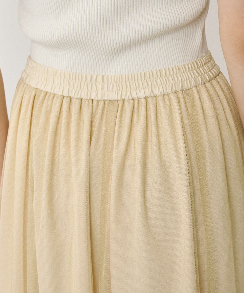 GRACE CONTINENTAL ラメチュールスカート 