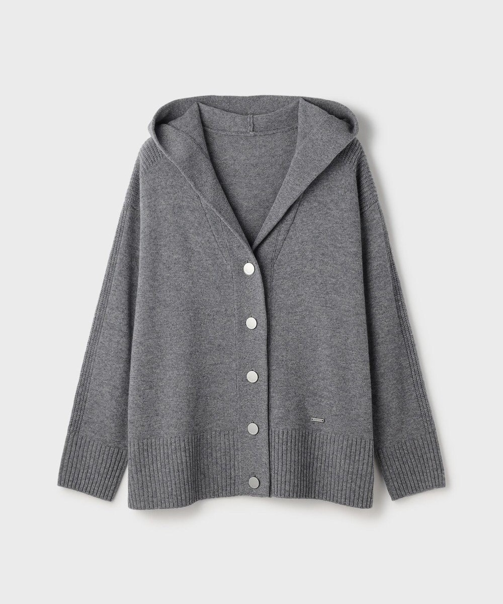 GRACE CONTINENTAL ウールフードニットカーディガン 