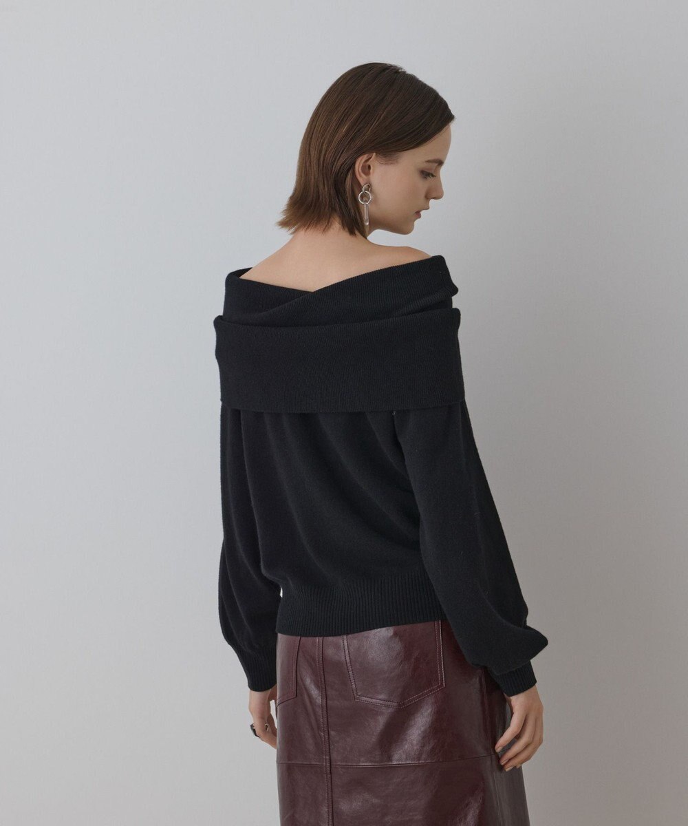 GRACE CONTINENTAL ウールオフショルニットトップ 