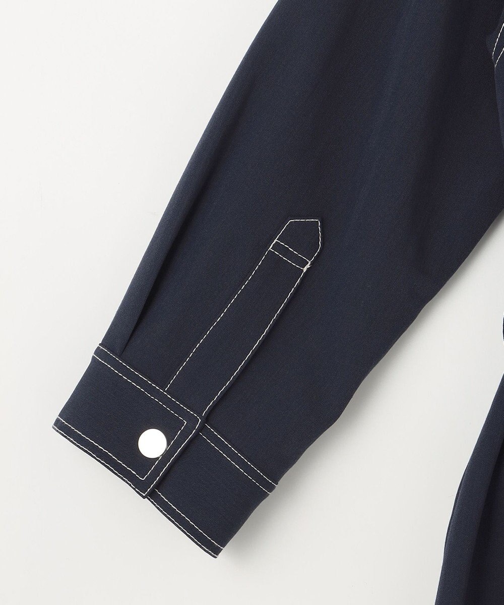 GRACE CONTINENTAL 配色ステッチワークシャツワンピース 