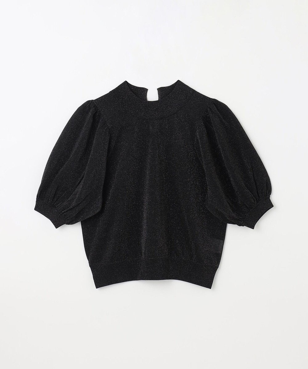 GRACE CONTINENTAL ラメシアーパフニットトップ 