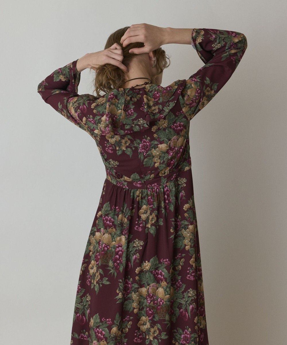 GRACE CONTINENTAL ボタニカルベリープリントワンピース 