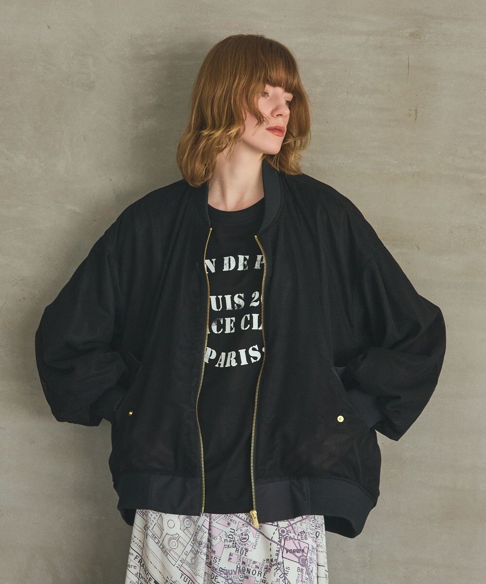 GRACE CONTINENTAL メッシュレイヤードブルゾン 