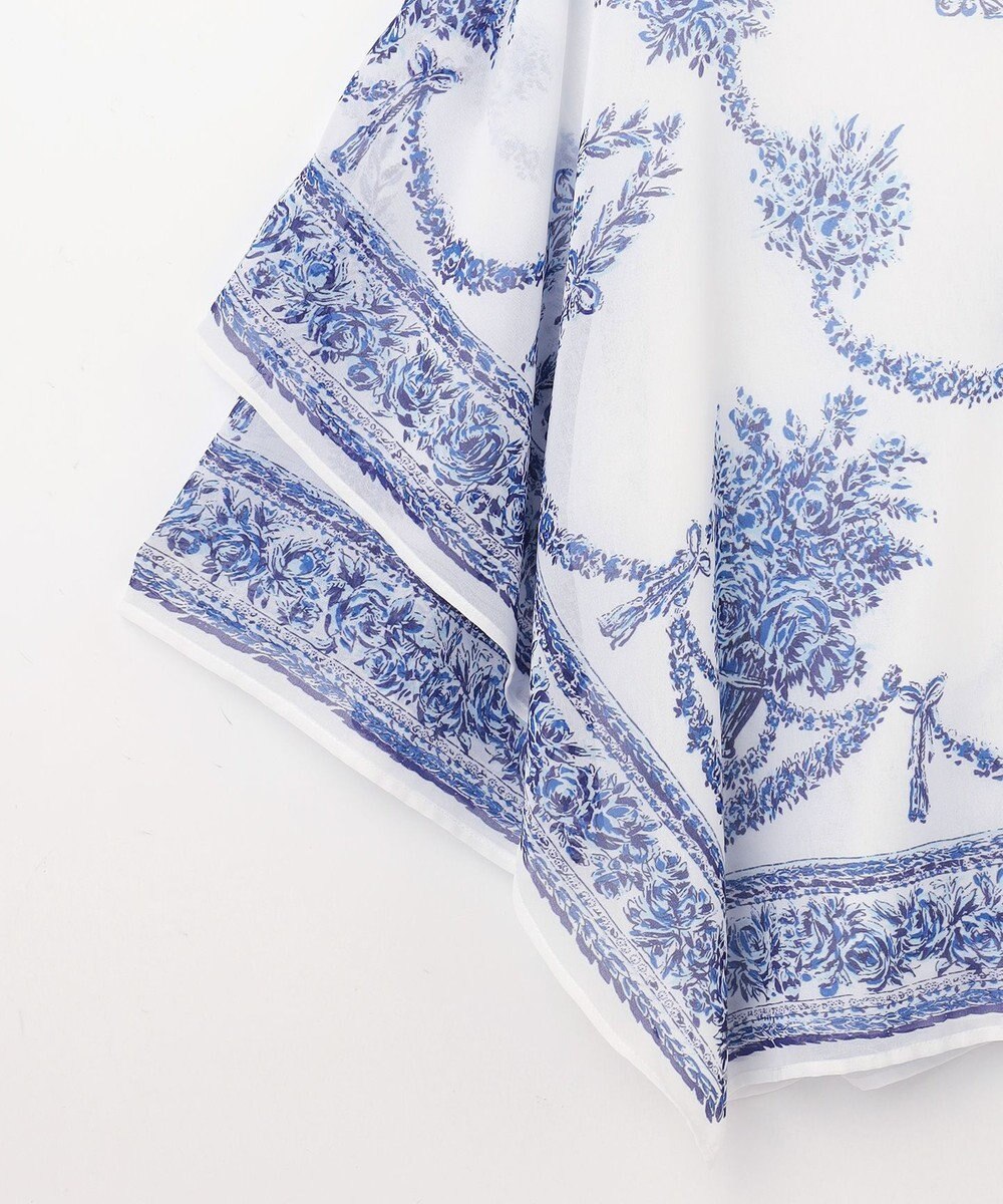 GRACE CONTINENTAL スカーフプリントポンチョトップ 