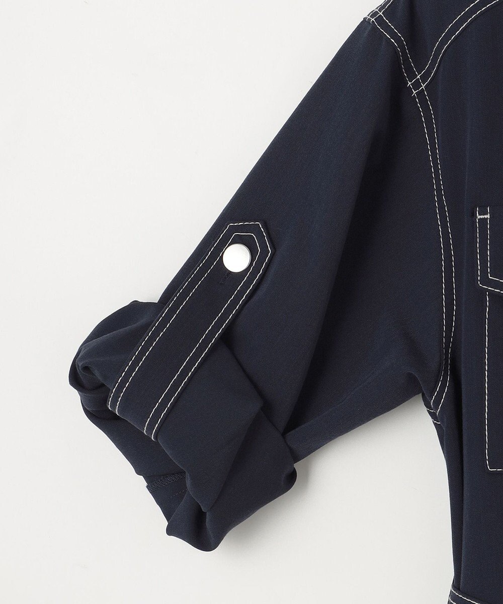 GRACE CONTINENTAL 配色ステッチワークシャツワンピース 