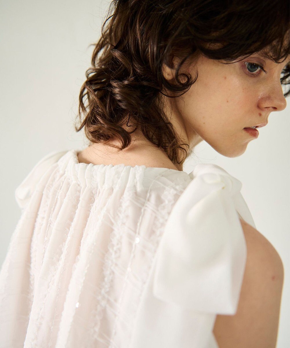 GRACE CONTINENTAL チュールフリルフレアトップ 