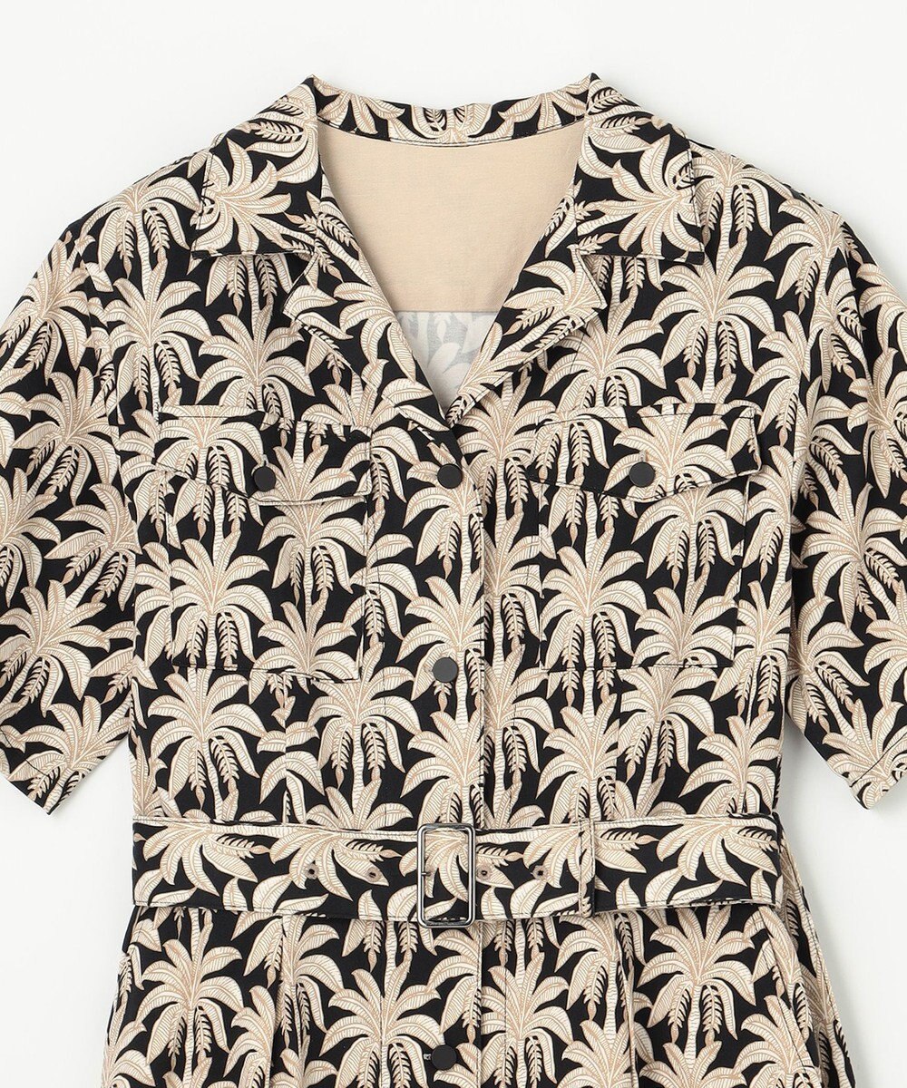 GRACE CONTINENTAL パームモチーフシャツワンピース 