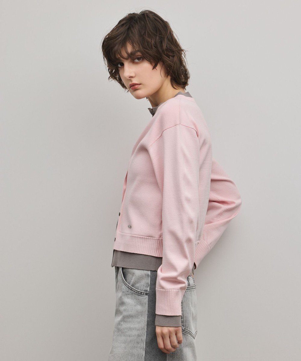 GRACE CONTINENTAL レイヤード風ニットカーディガン 