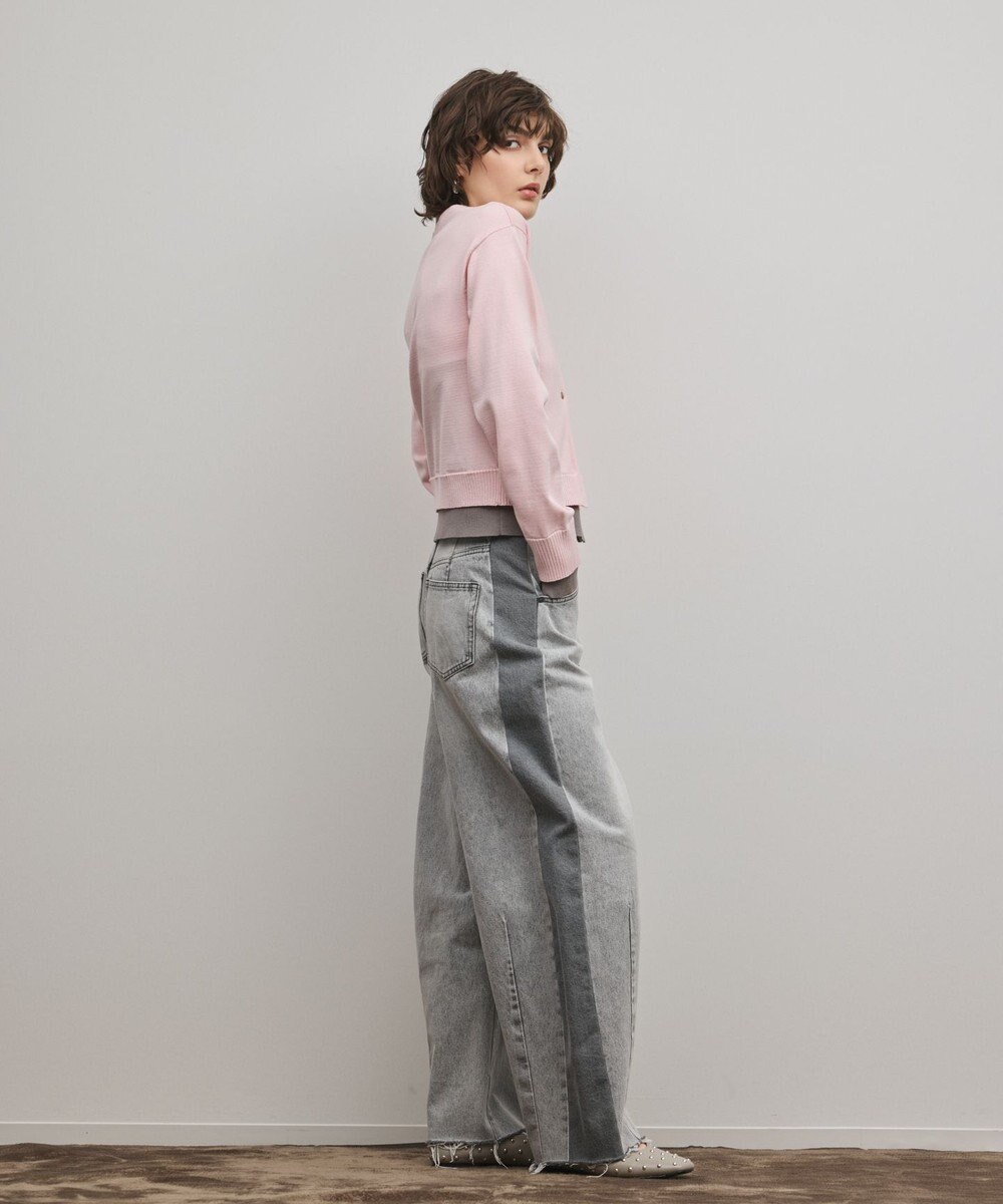 GRACE CONTINENTAL レイヤード風ニットカーディガン 