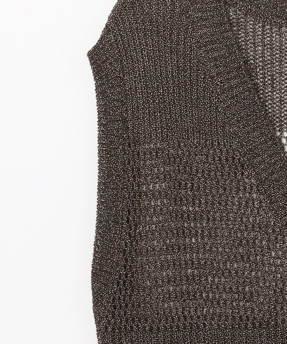 GRACE CONTINENTAL ラメメッシュニットトップ 