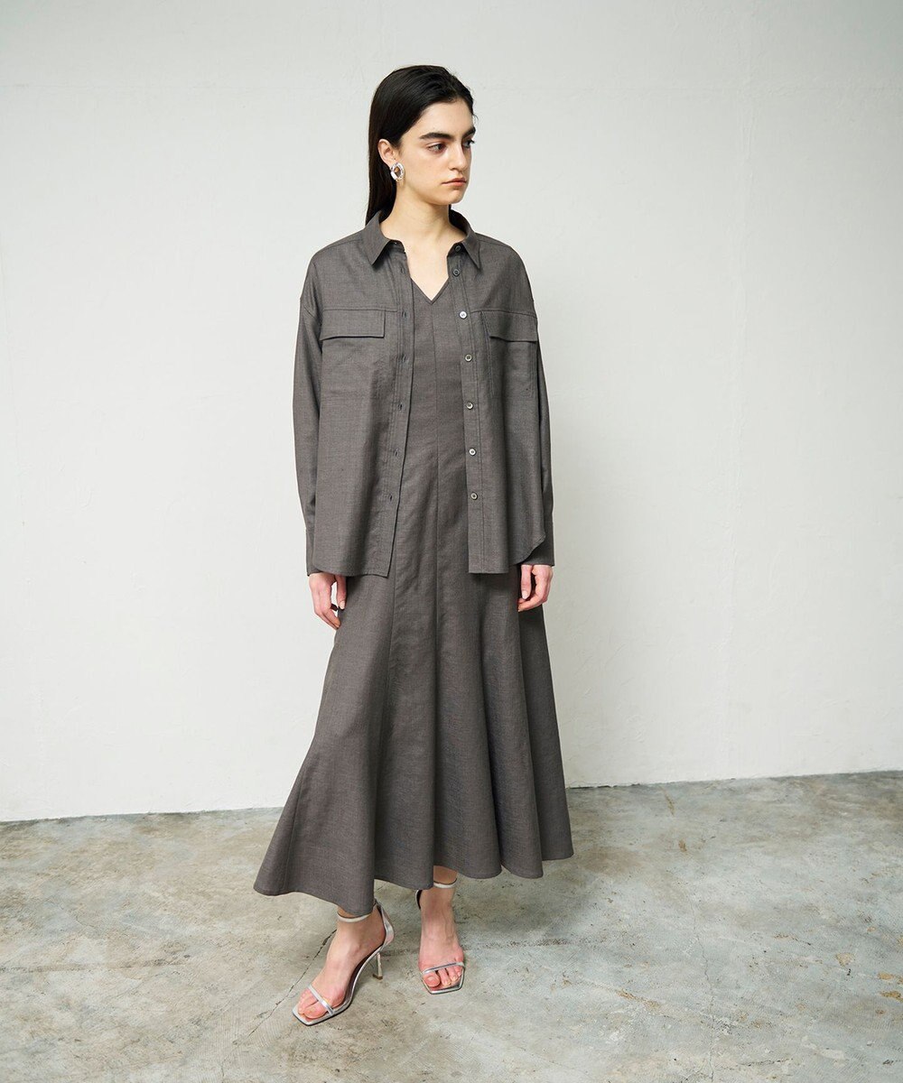 GRACE CONTINENTAL トリアセリネンフレアマキシ