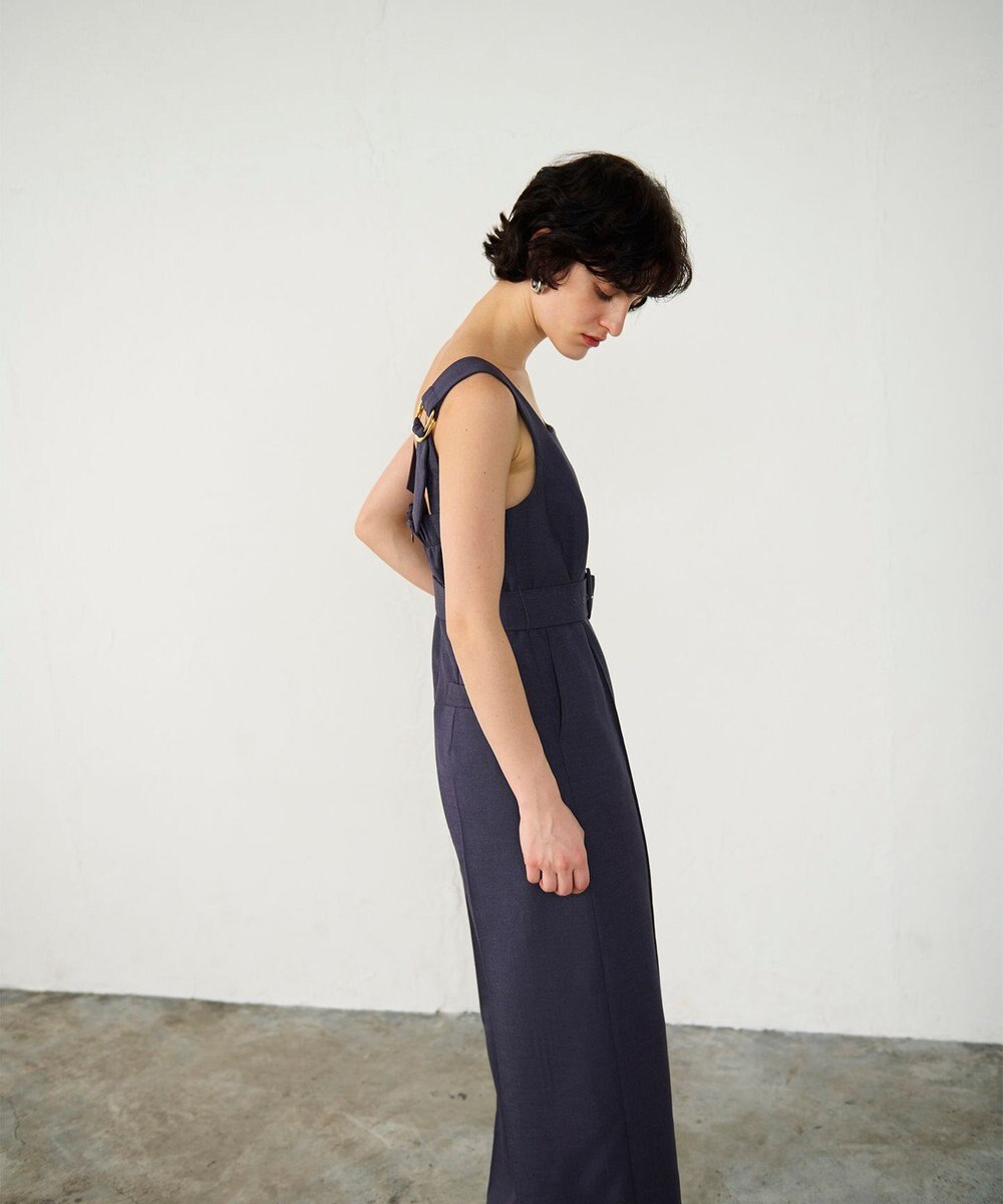 GRACE CONTINENTAL 麻調ベルトサロペット