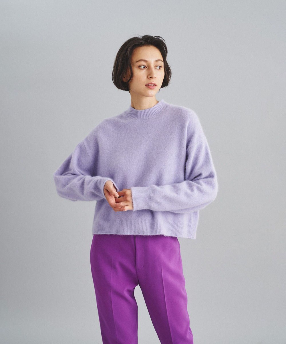 GRACE CONTINENTAL ラクーンワイドニットトップ ラベンダー
