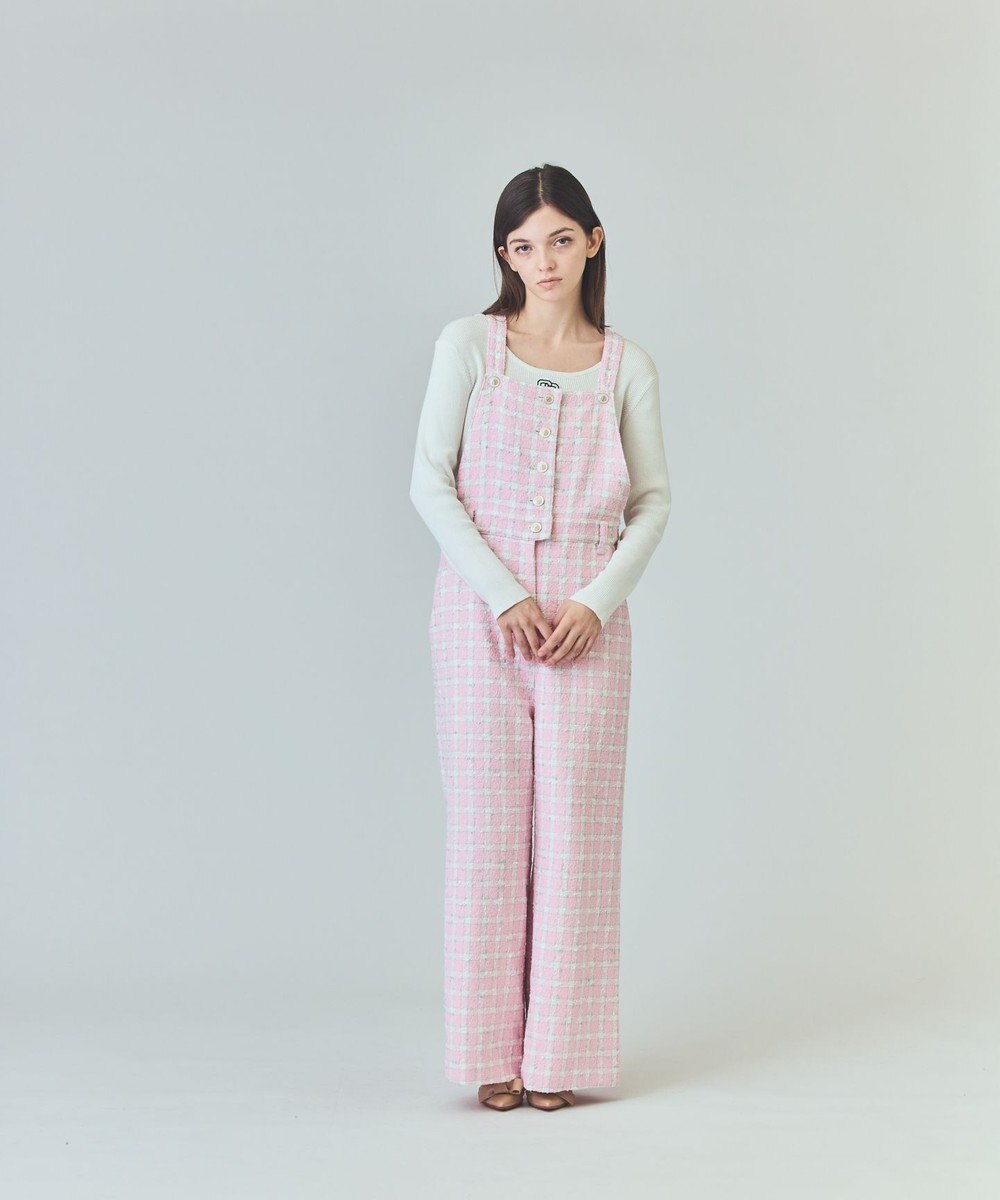 GRACE CONTINENTAL チェックツイードサロペット