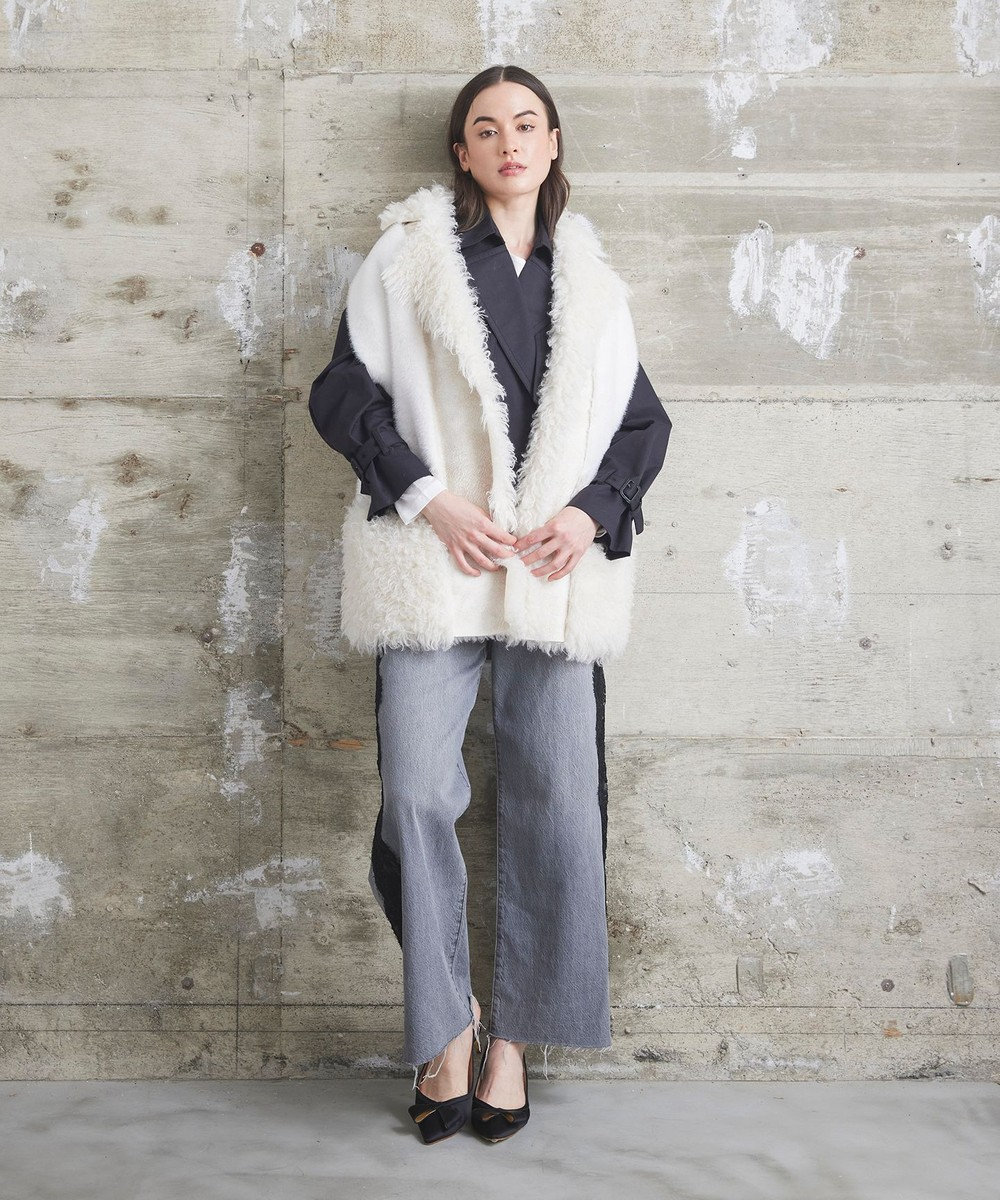 GRACE CONTINENTAL 【LOU ANDREA】フェイクポケットジレ