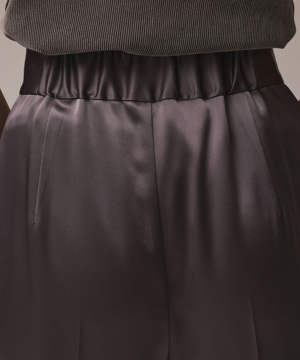 GRACE CONTINENTAL トリアセサテンワイドパンツ 