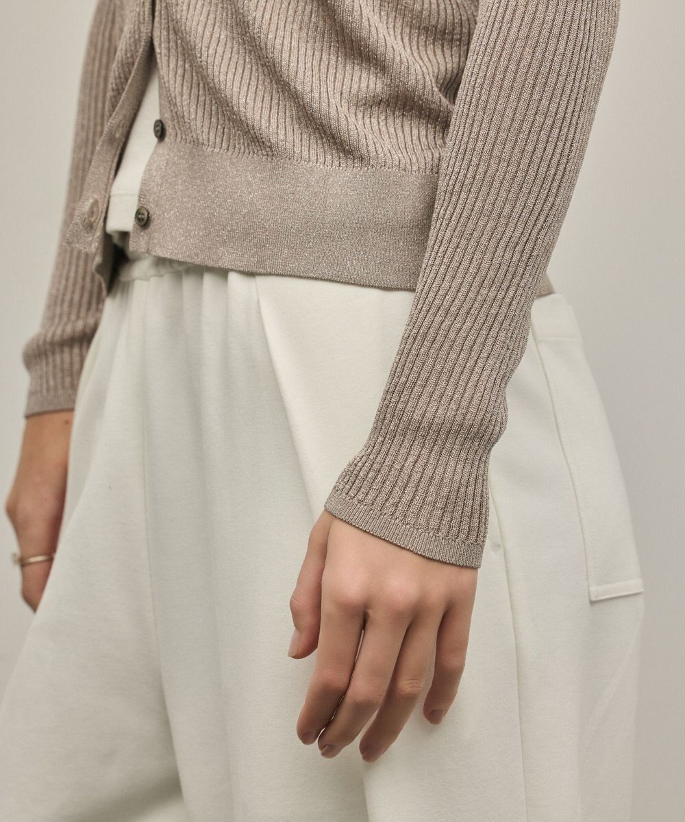 GRACE CONTINENTAL ハイゲージラメニットカーディガン 