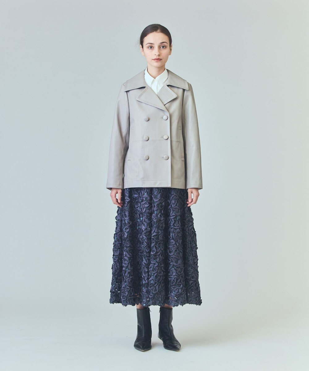 GRACE CONTINENTAL ラムレザーPコート