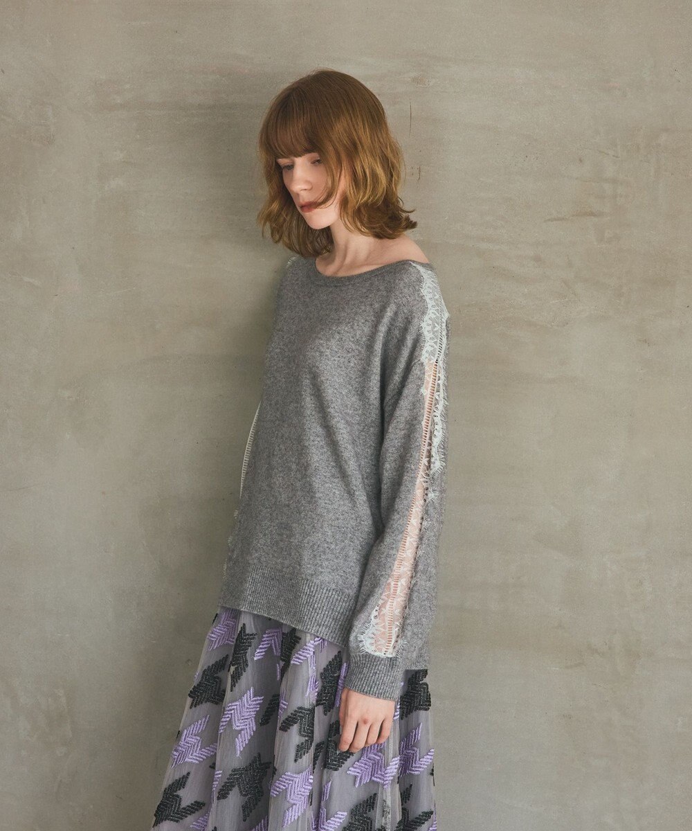 GRACE CONTINENTAL レーススリーブトップ 