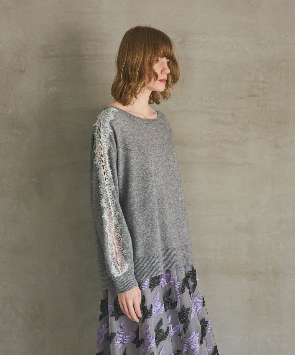 GRACE CONTINENTAL レーススリーブトップ 