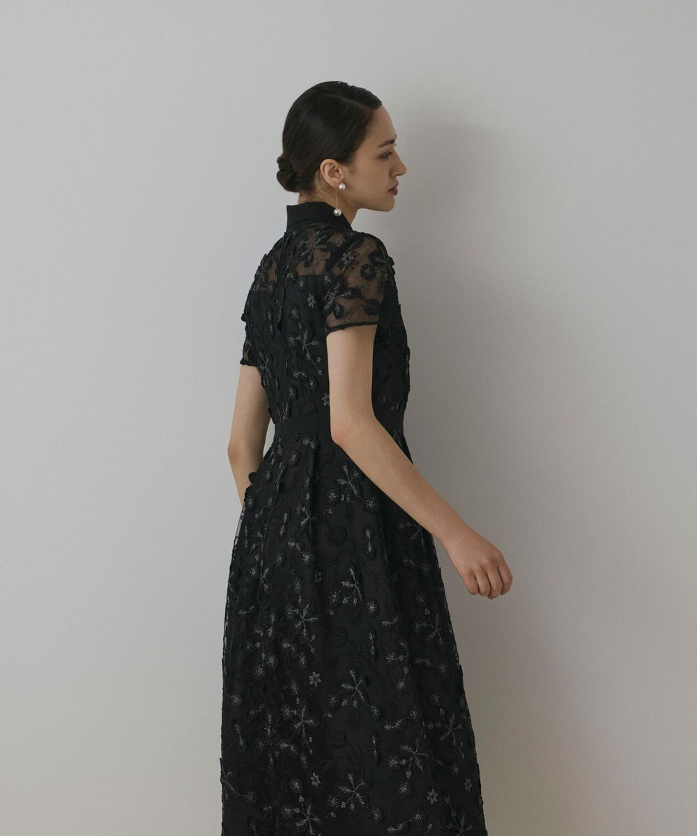 GRACE CONTINENTAL フラワ－フレアドレス 