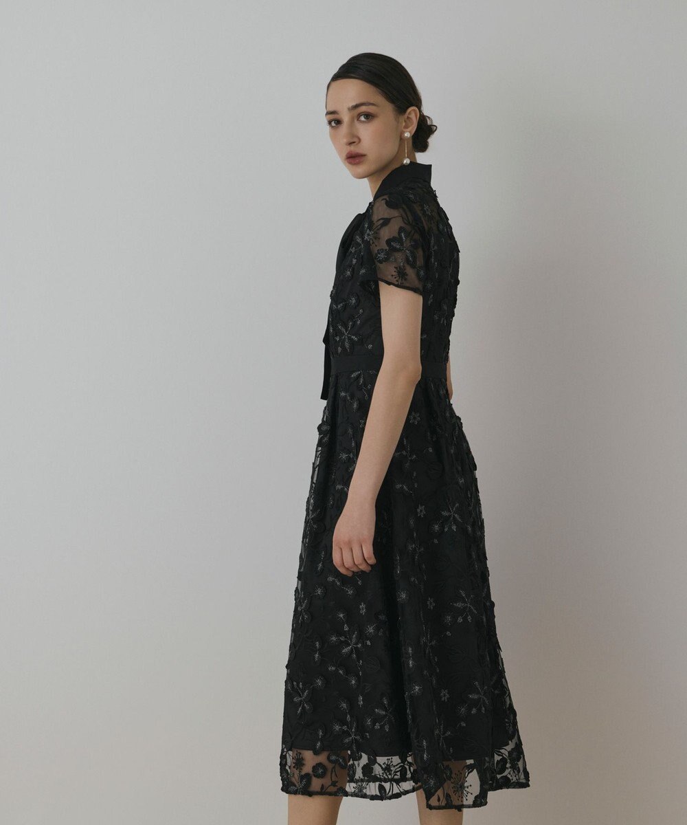 GRACE CONTINENTAL フラワ－フレアドレス 