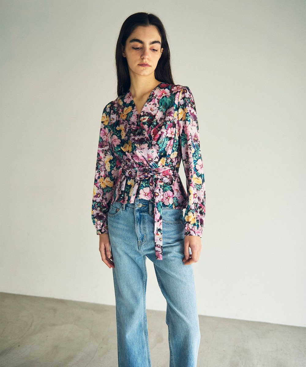 GRACE CONTINENTAL グラデフラワープリントトップ