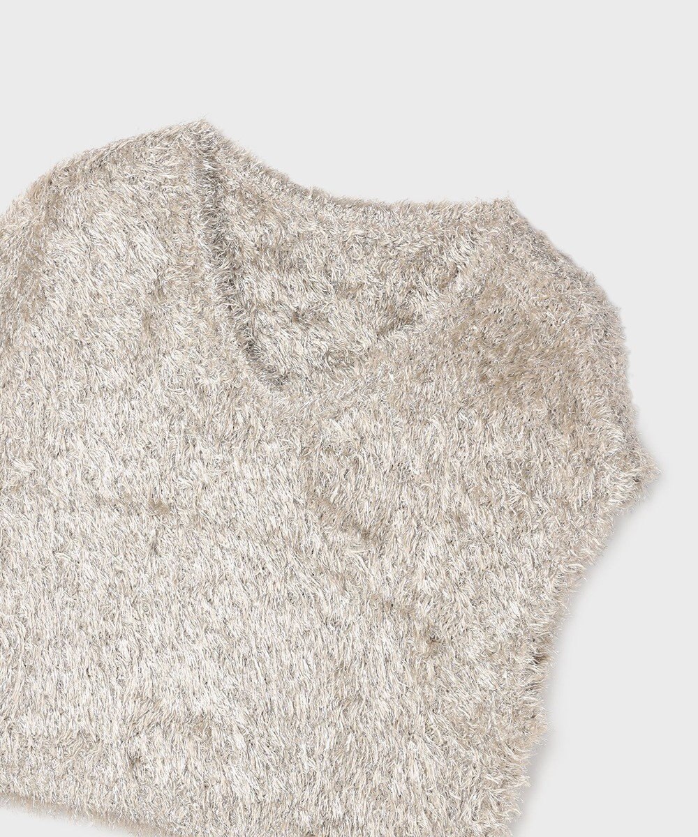 GRACE CONTINENTAL ラメフェザーベスト 