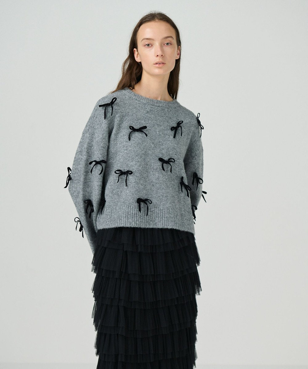 GRACE CONTINENTAL リボンニットトップ