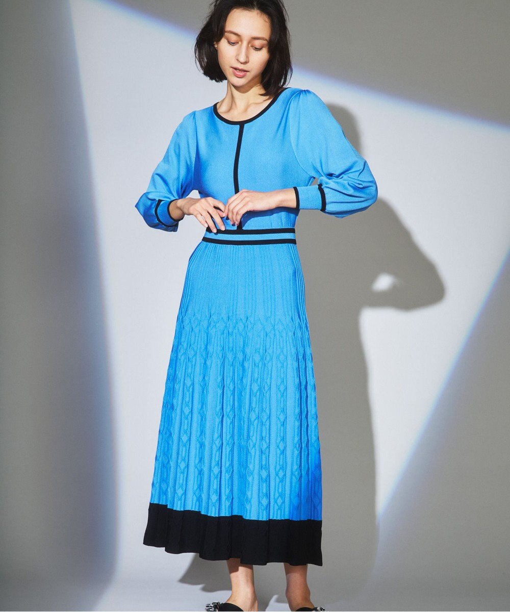 パターンタックニットワンピース Grace Continental Grace Continental グレースコンチネンタル 通販 パターンタックニットワンピース Grace Continental Grace Continental グレースコンチネンタル 通販