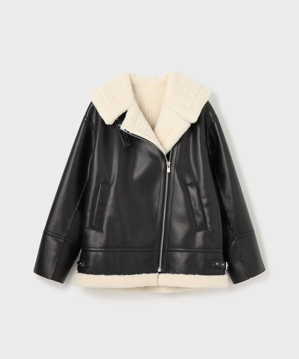 GRACE CONTINENTAL フェイクムートンフライトジャケット 