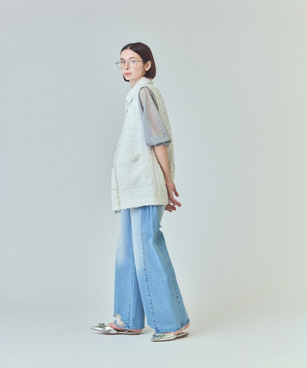 GRACE CONTINENTAL ツイードカバーオールジレ 